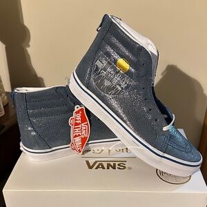 NWT Kids Vans Harry Potter Glittery Blue High-Tops